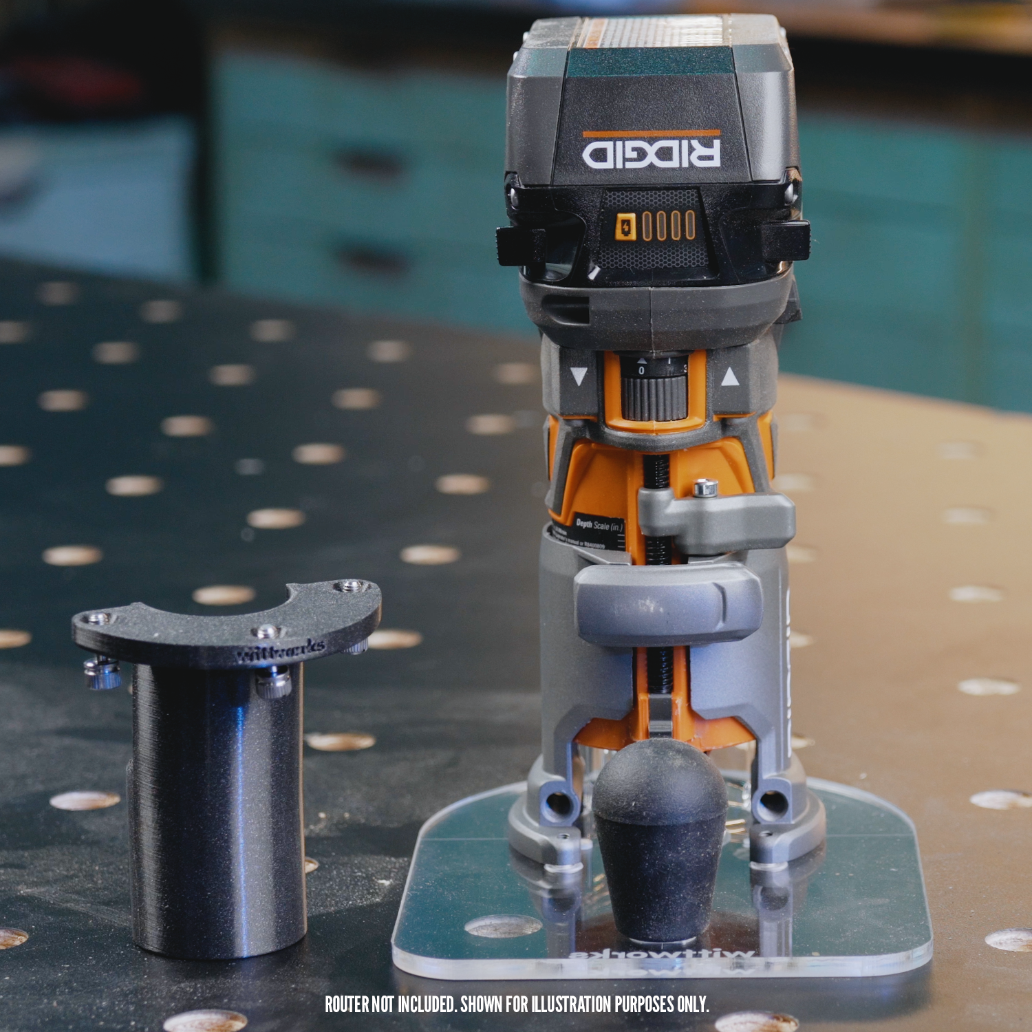 Ridgid cordless router plunge base sale