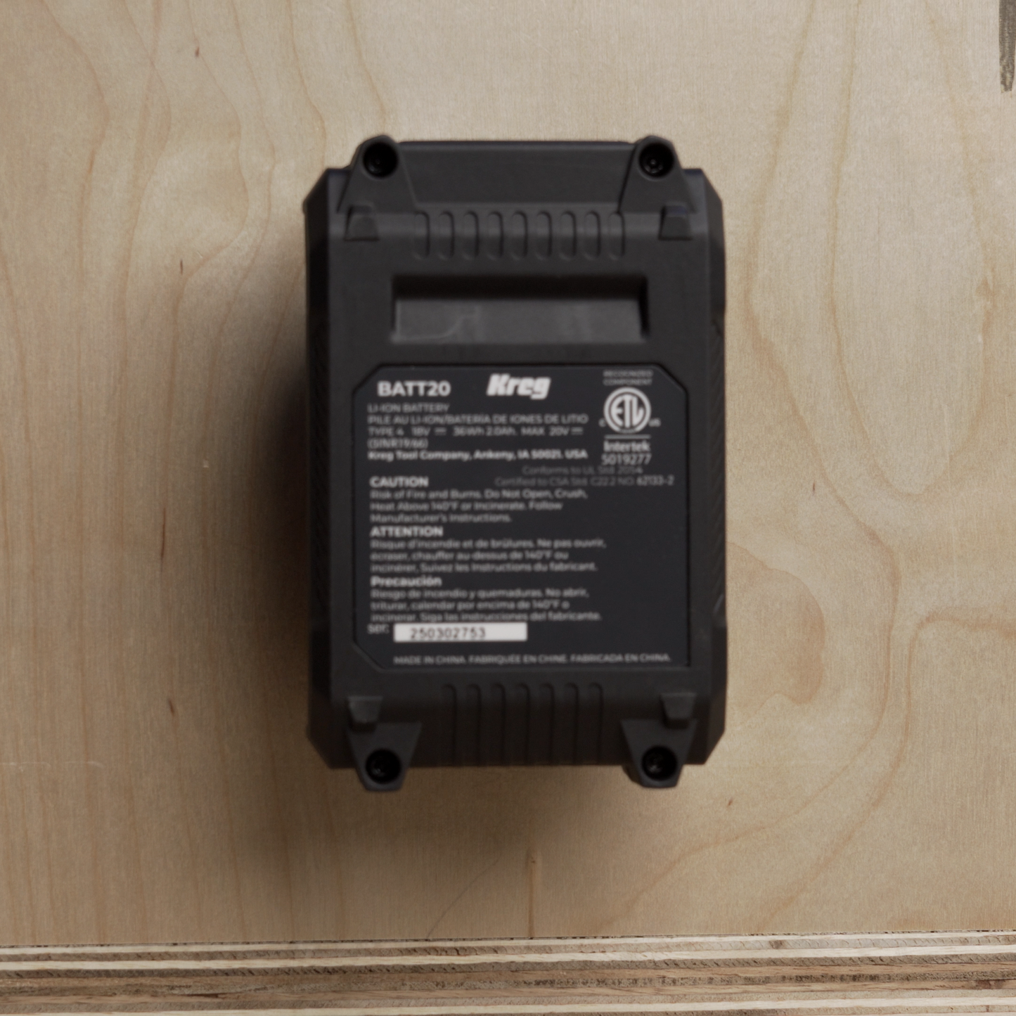 Battery Holder Compatible with Kreg 20v Battery