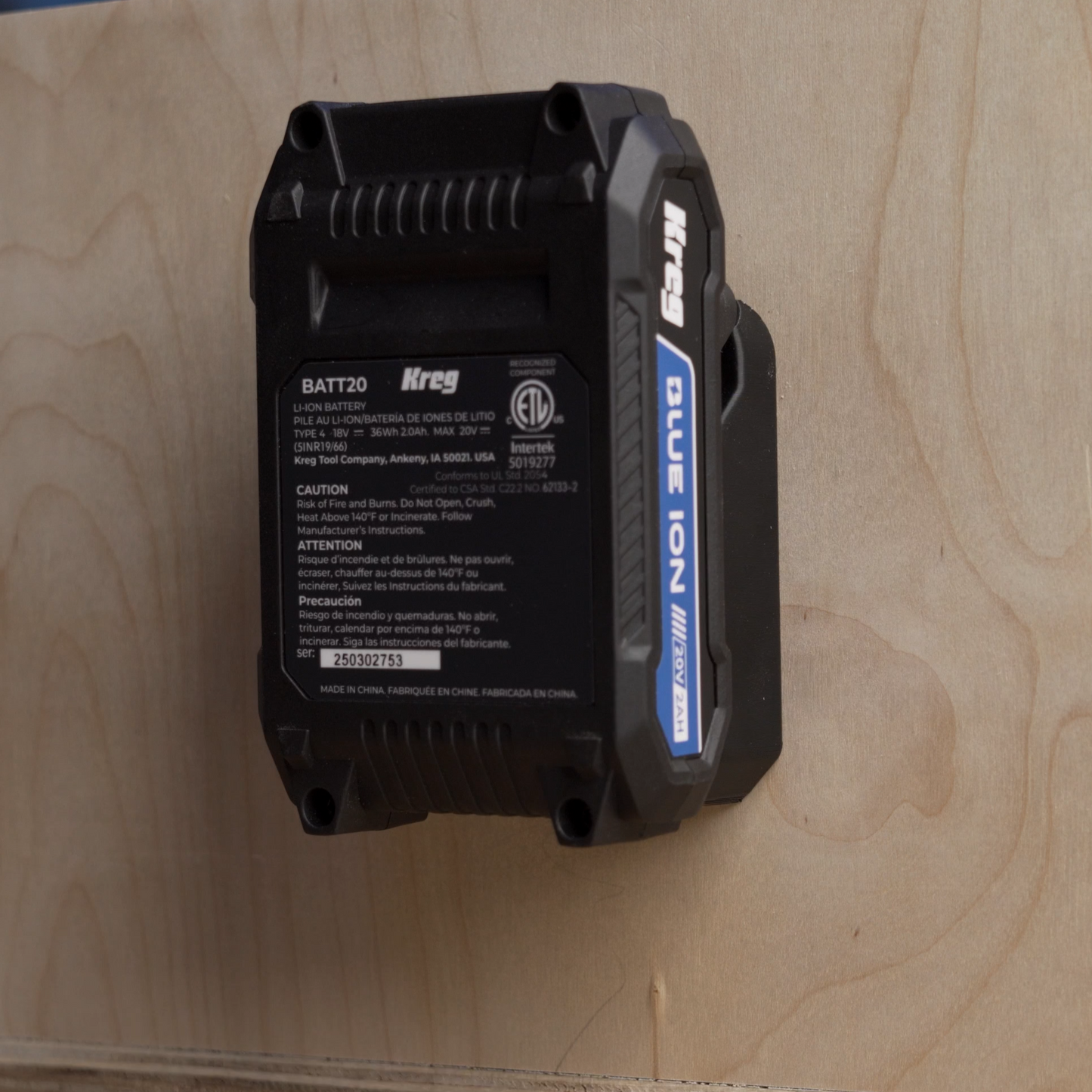 Battery Holder Compatible with Kreg 20v Battery