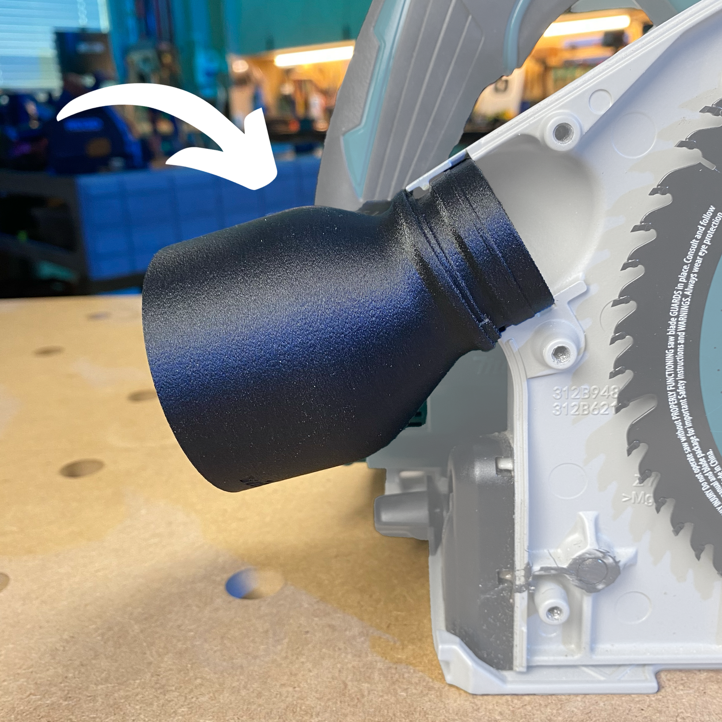 2.25" Hose Adaptor for Makita Track Saw
