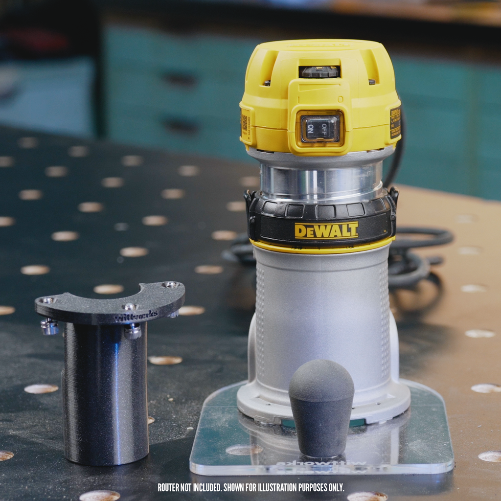 wittPlate Trim Router Base & Dust Collection for DeWalt DCW600/DWP611 ...