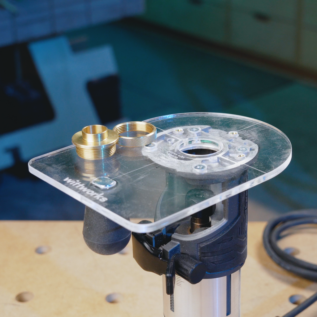 wittPlate for Bauer: Precision Router Base & Dust Collection | Corded ...