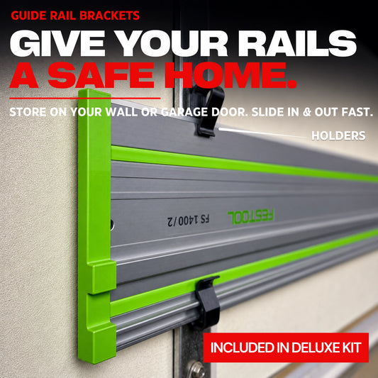 Garage Door/Wall Mount Brackets for Track Saw Guide Rails