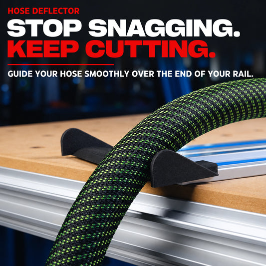 Hose Deflector Compatible with Kreg Track Saw Guide Rail