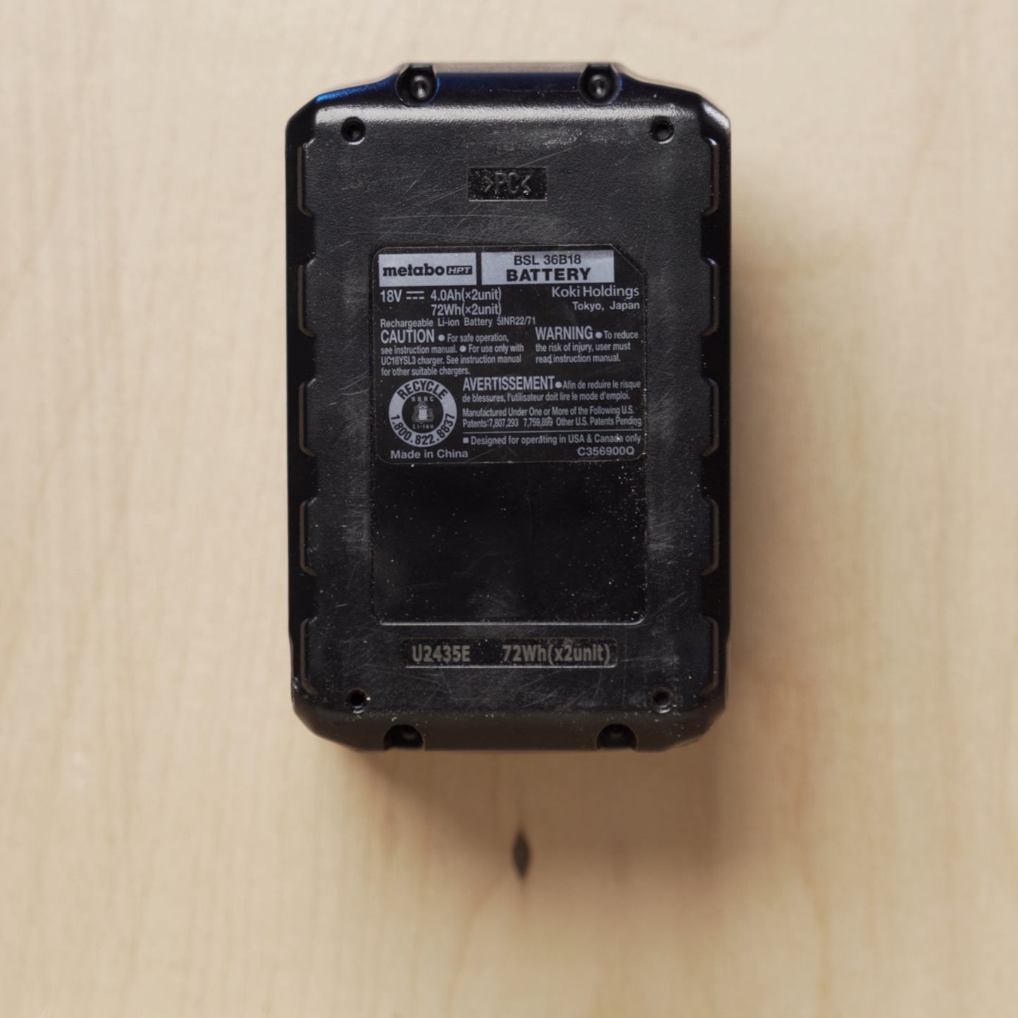 Battery Holder Compatible with Metabo 18v Battery