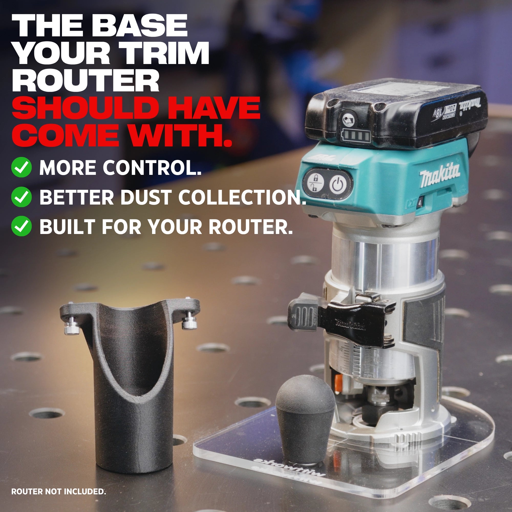 wittPlate Trim Router Base