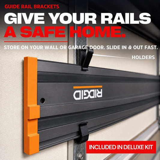 Garage Door/Wall Mount Brackets for Ridgid Guide Rails